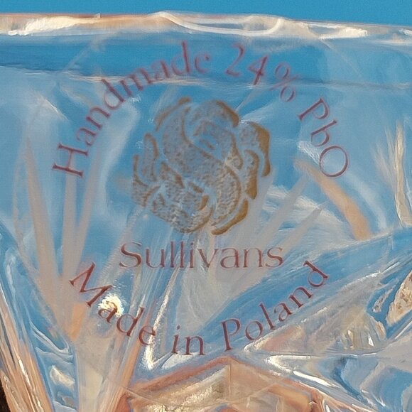 Vintage Sullivans Hand-Made 24% Pbo Cut Glass Pitcher/Creamer and sugar set - Picture 8 of 9